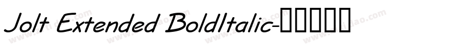 Jolt Extended BoldItalic字体转换